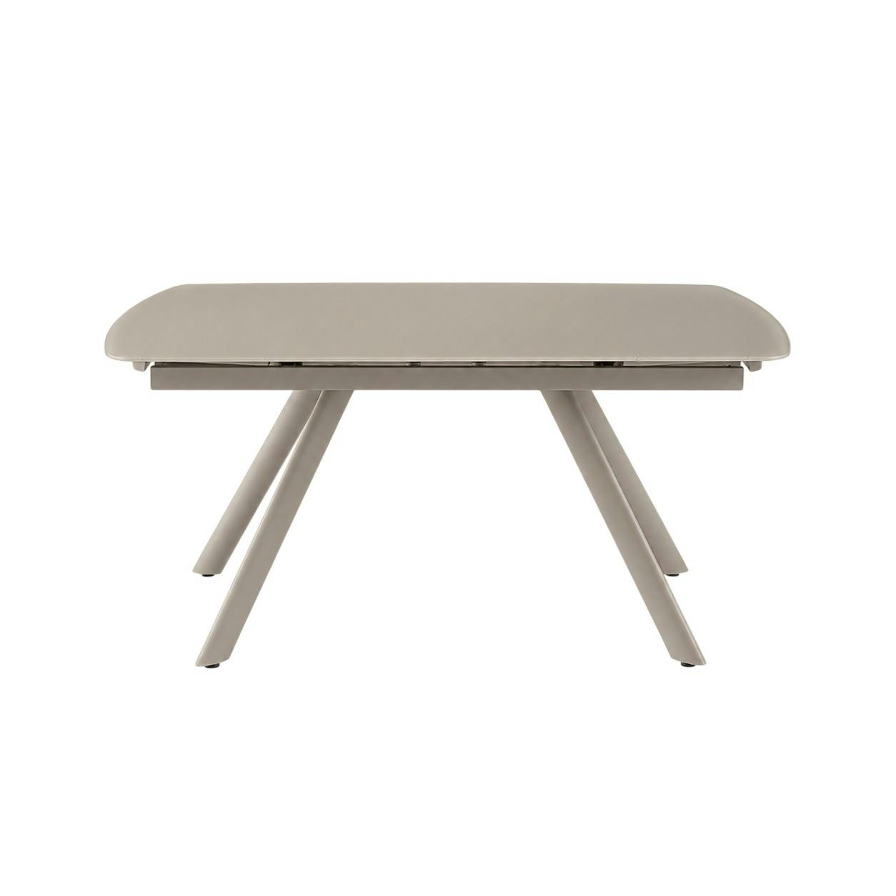 Table extensible en verre taupe 140-210 cm ALBA