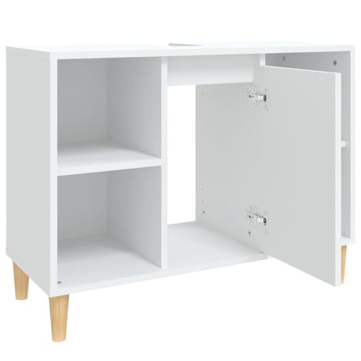 NNEVL Sink Cabinet White 80x33x60 cm Engineered Wood
