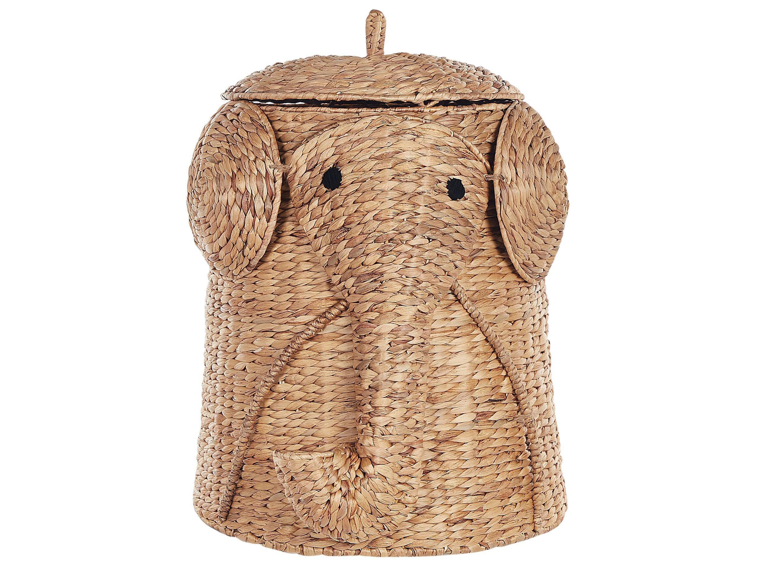DOGON - Panier éléphant en fibre de jacinthe d'eau naturel