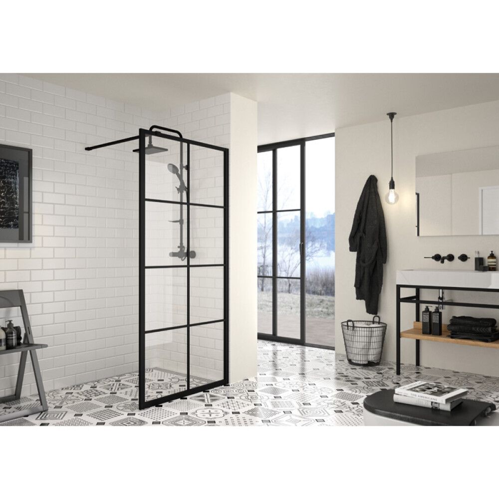DUSJVEGG CAMARGUE STOCKHOLM MED SORTE SPROSSER 90 CM