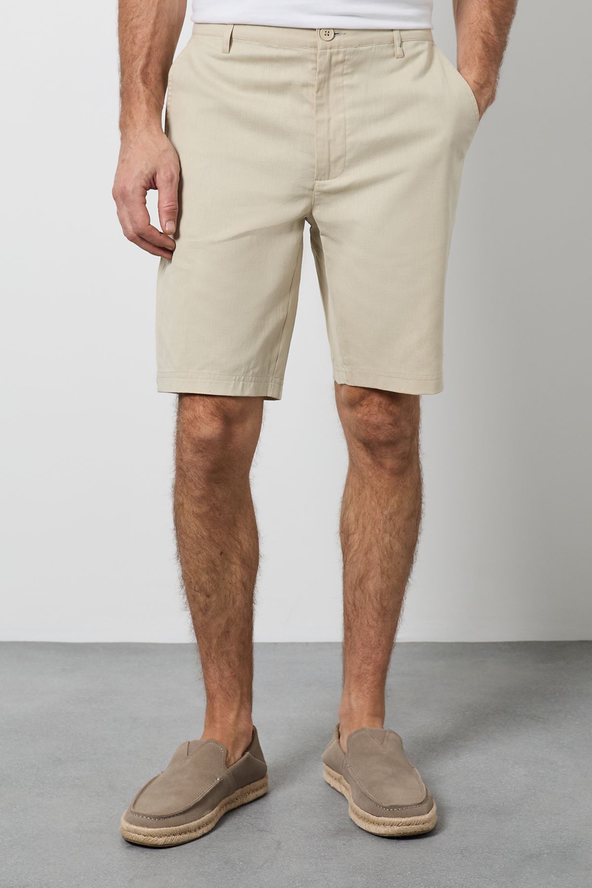 Burton Stone Cotton Linen Shorts