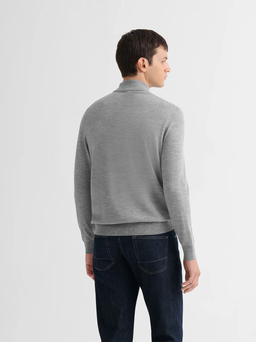 Axome - Pull col cheminée en laine Mérinos