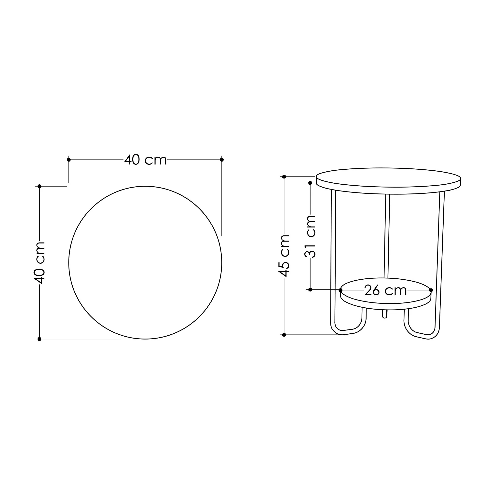 Bijzettafel Corro