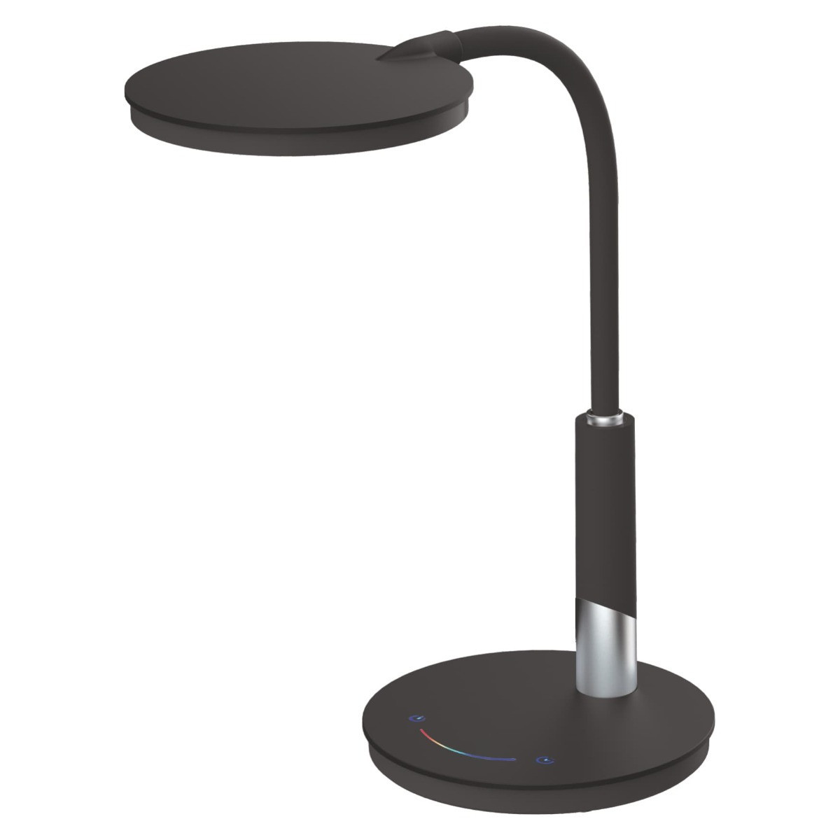 Lampka biurkowaDino czarno-srebrna LED 10W Neutralna biel wys:37cm Kaja