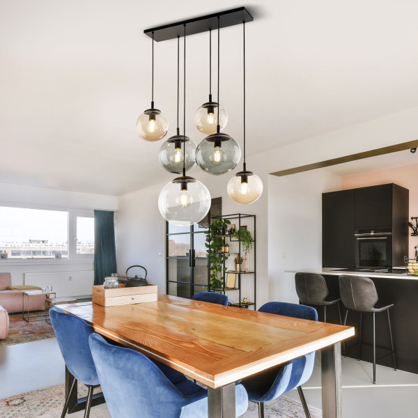 Kaskada Wisząca Lampa Z Kloszami Kule Na Kablach Tk Lighting Esme Mix Kolor