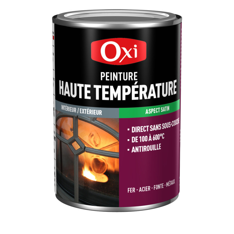 Peinture Haute température noire 0,25 L OXI