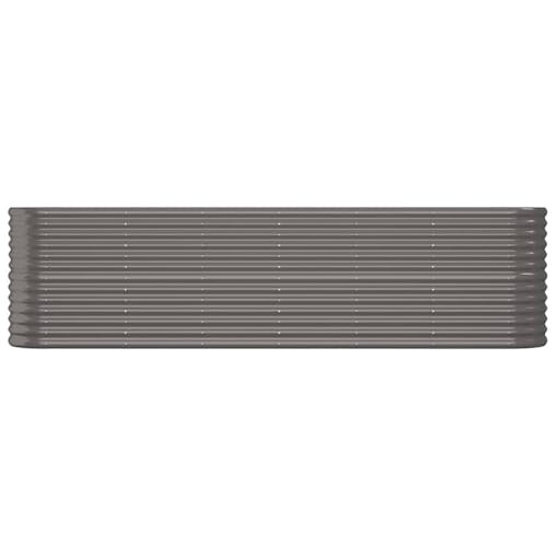 NNEVL Garden Raised Bed Powder-Coated Steel 260x40x68 cm Grey