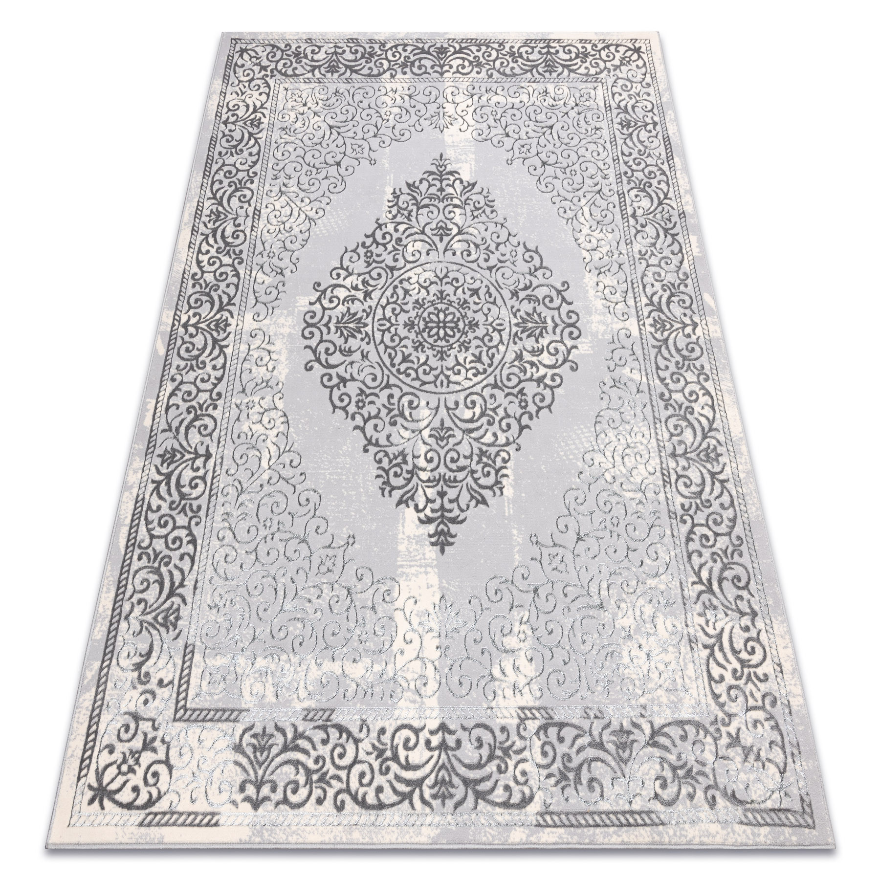 Dywan CORE W7161 Rozeta Vintage - Strukturalny, dwa poziomy 80x150 cm