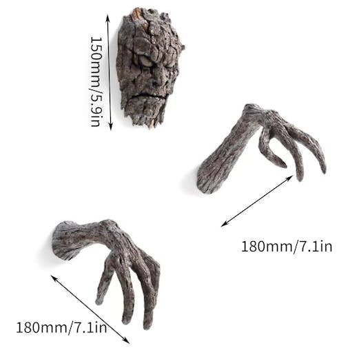 NNEOBA Halloween Tree Demon Face Garden Statue