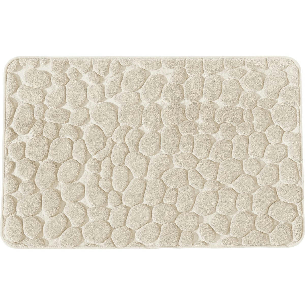 MINERAL - Tapis de bain mousse à mémoire de forme ecru 50x80cm
