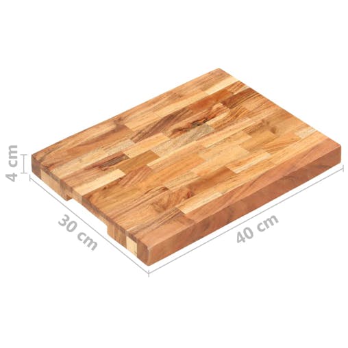 NNEVL Chopping Board 40x30x4 cm Solid Acacia Wood