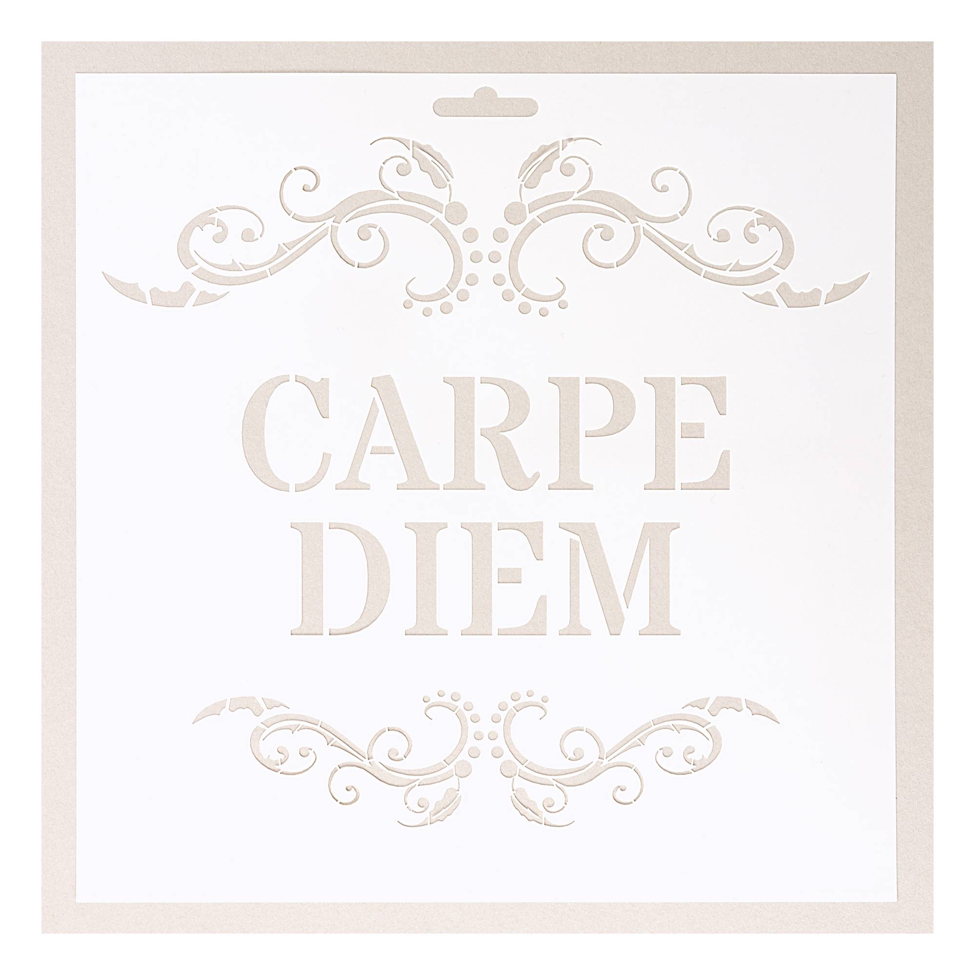 Carpe Diem Stencil 25cm x 25cm