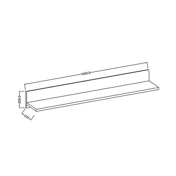 Etagère murale BREDA160 cm coloris chene