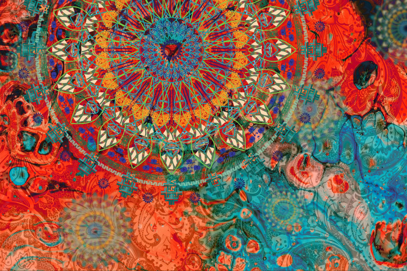 Fototapeta Do Salonu Kolorowe Mandale Boho 90x60cm