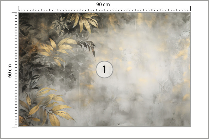 Fototapeta Do Sypialni Złote liście pośród mgły 90x60cm