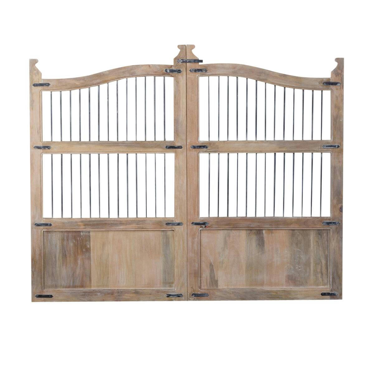 - Tête de lit en bois marron 160 cm