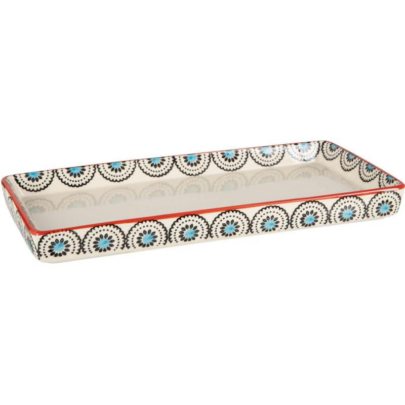 - Plateau en grès 23 x 12 x 2.5 cm ethno