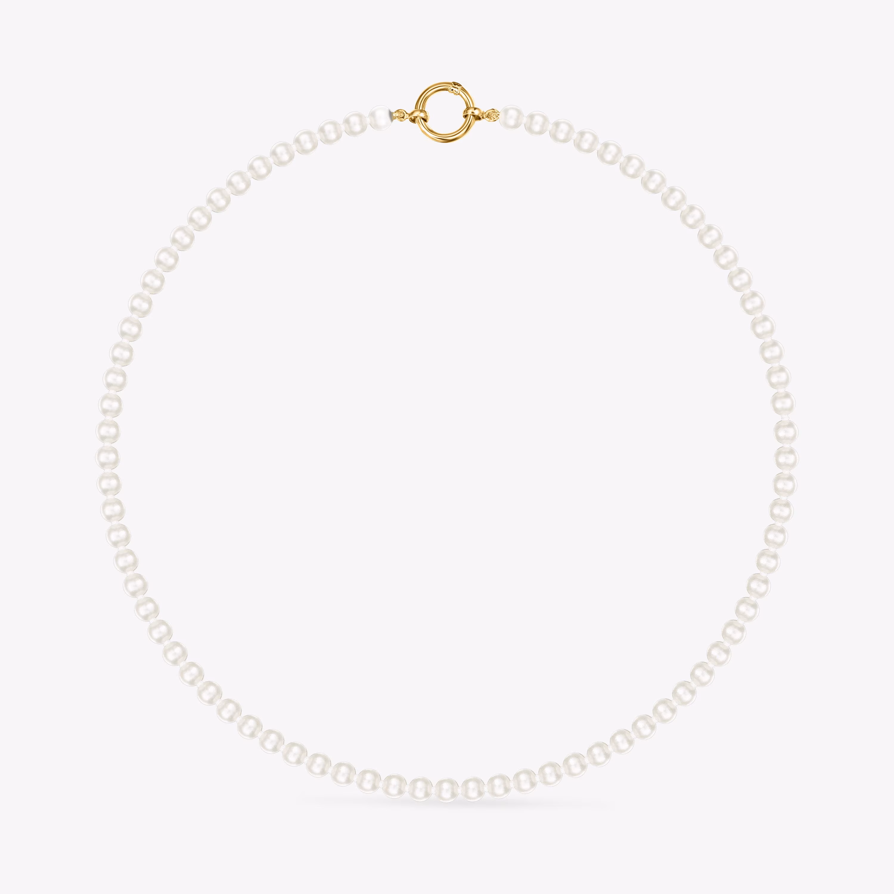 Collar de perlas y oro Hold