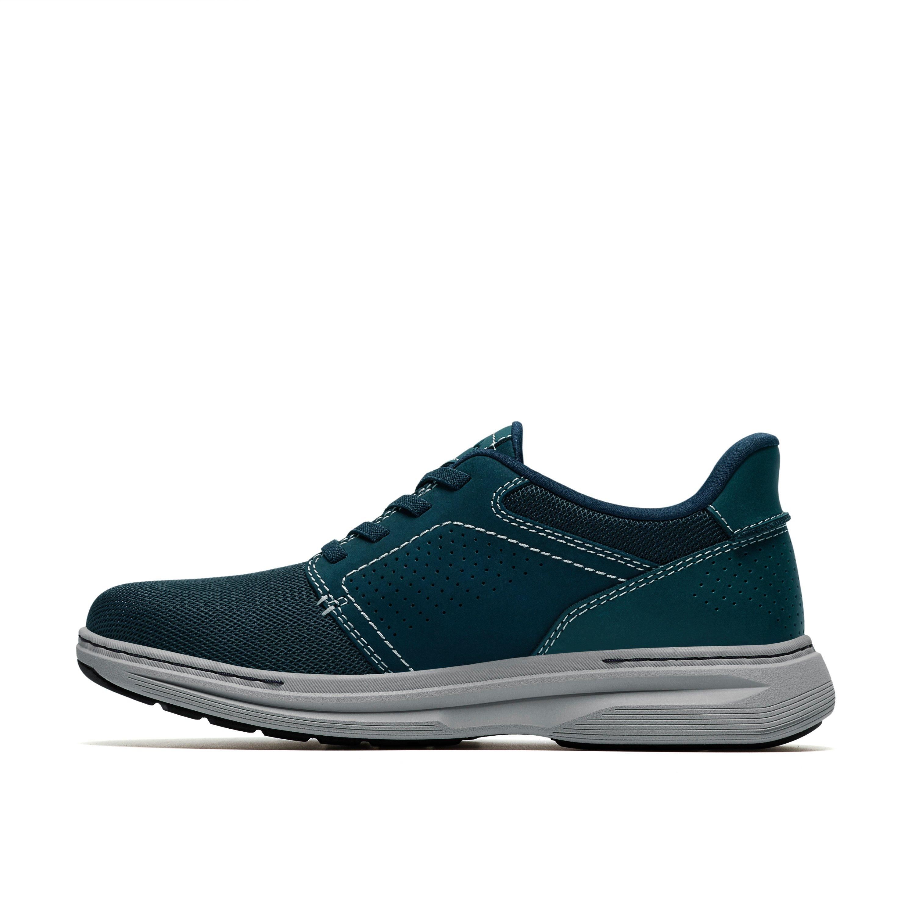 Clarks Craftwell Low Navy Trainers,Lace Up