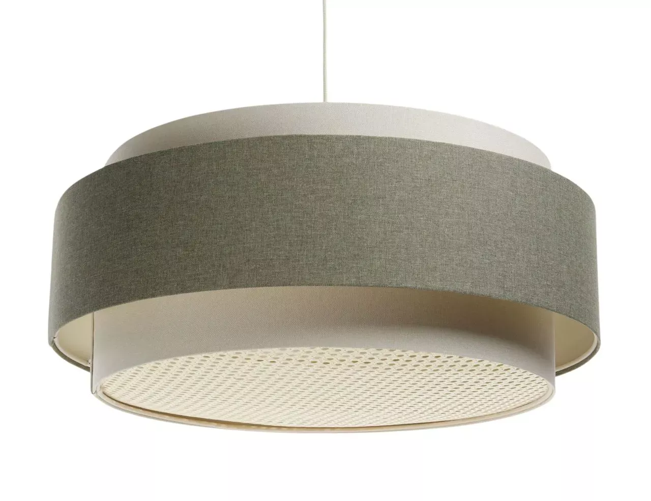 Lampa wisząca ERUTAN DUDU RATTAN kremowa/zielona
