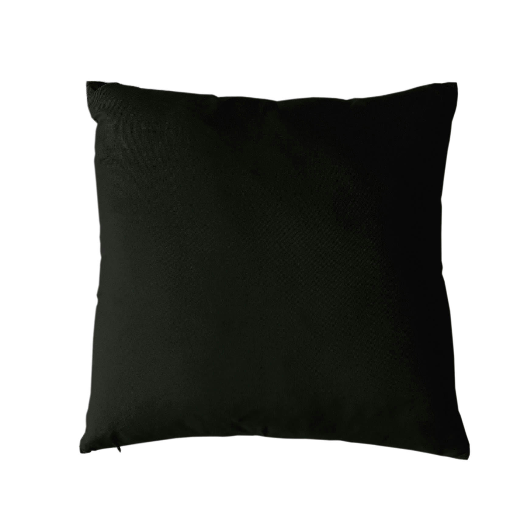 - Coussin uni et déhoussable polyester noir 50x50 cm