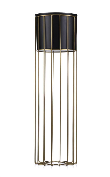 Kwietnik nowoczesny 70 cm złoto czarnym GLAM