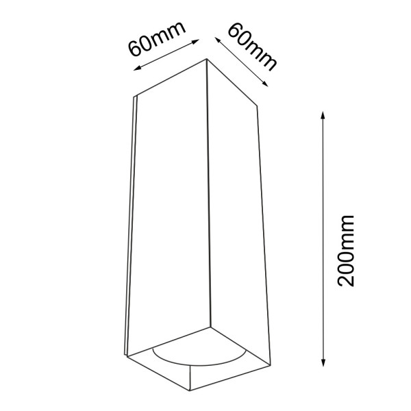 Kinkiet czarny OZU 2xGU10x10W wym:20x6x6cm IP20 Shilo
