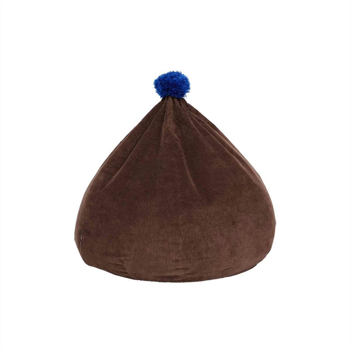 BEANBAG - Beanbag marron en coton Ø60xH70cm