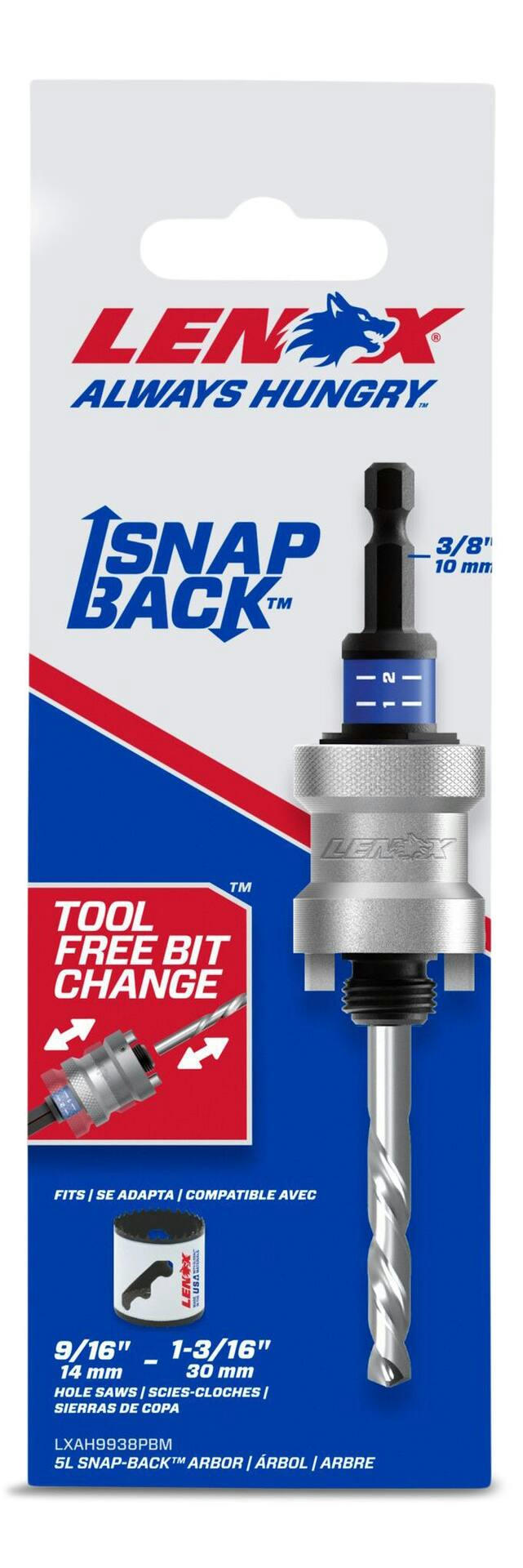 Lenox 9/16 to 1-3/16-in Quick Change Arbor, High-Speed Steel
