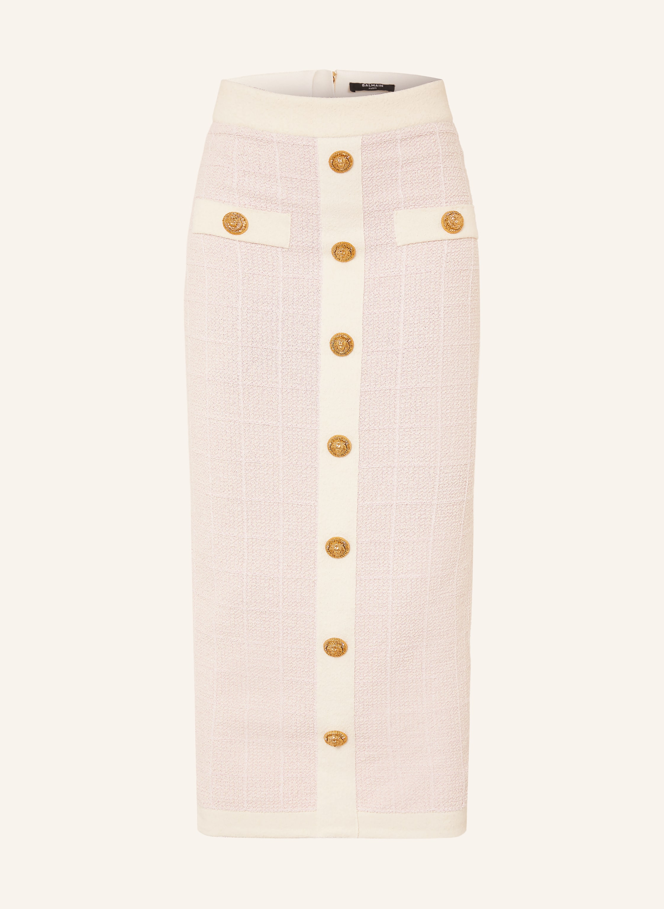 BALMAIN Strickrock mit Glitzergarn