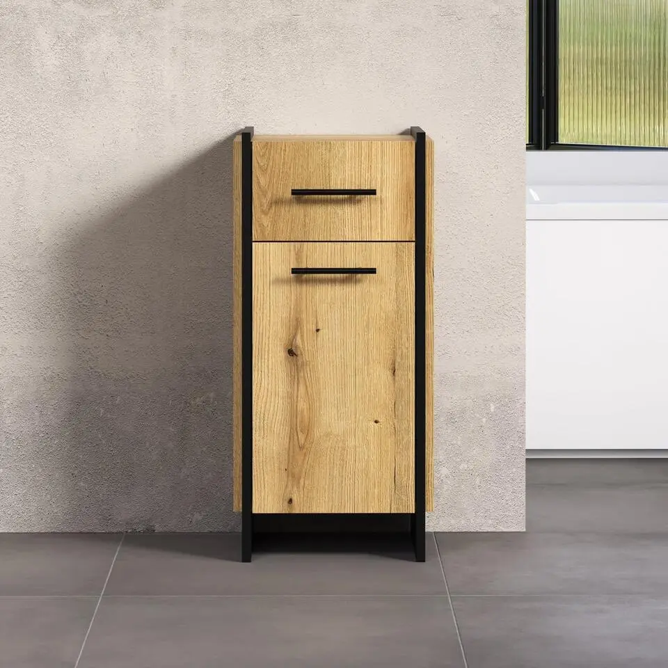 Calicosy - Badkameronderkast ELLIE - licht hout 37x31x79 cm