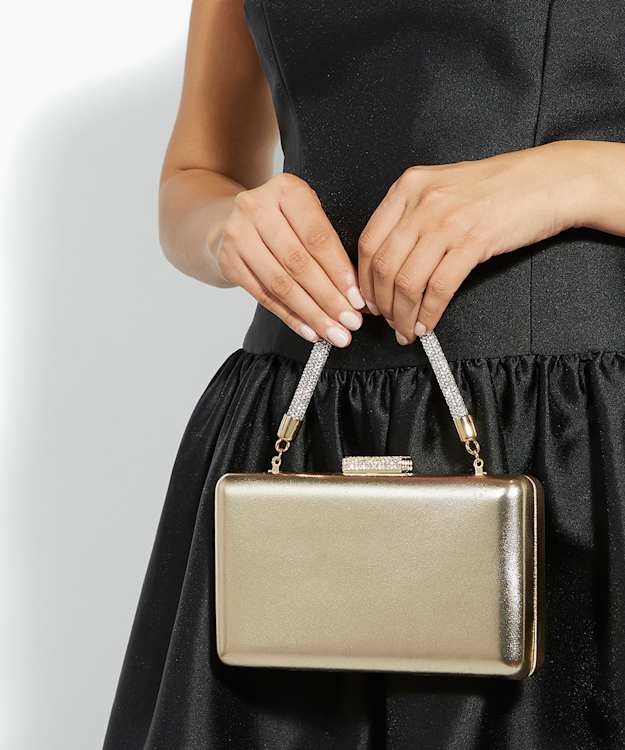 Beaut Gold - Diamante Handle Evening Bag