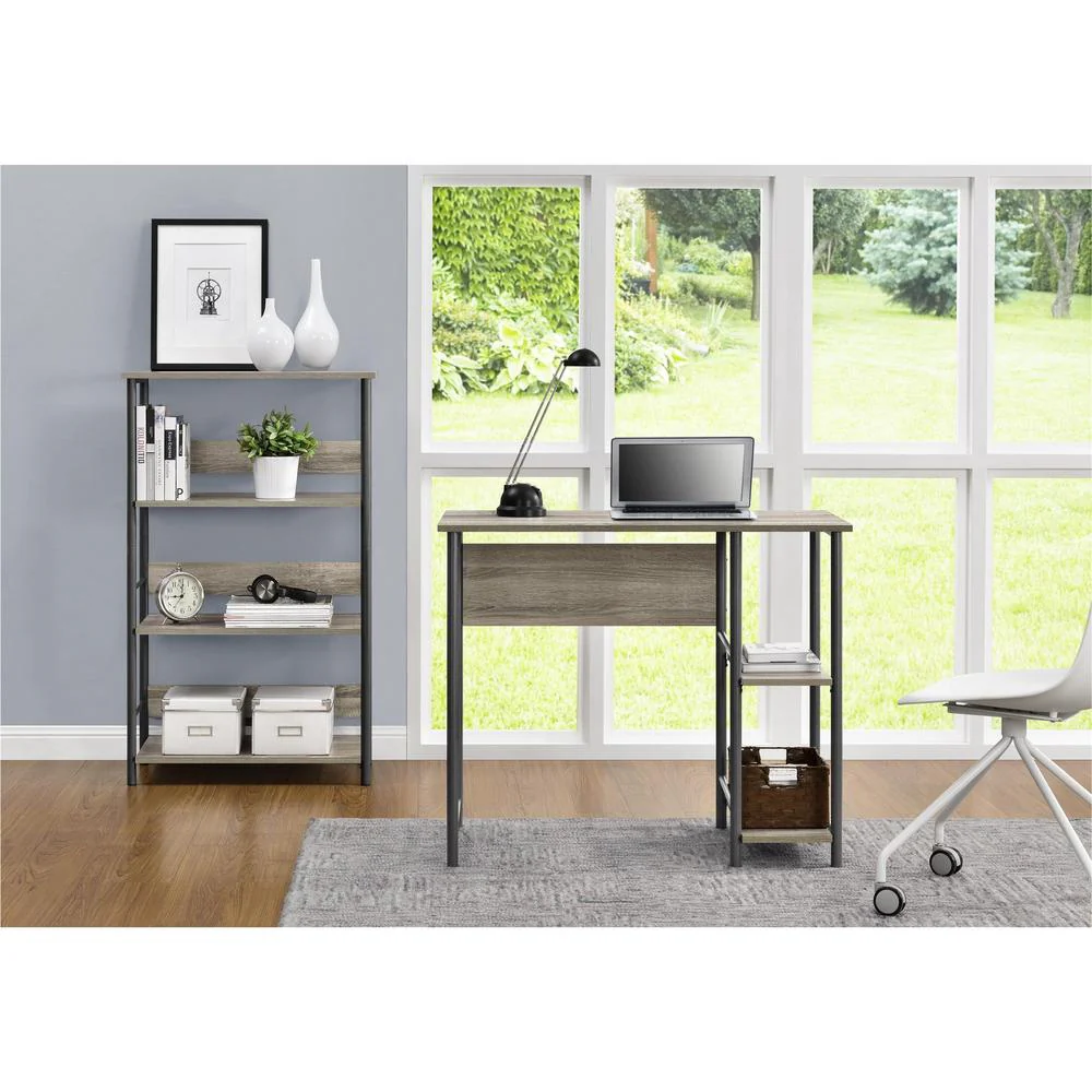 Ameriwood Home Garrett Metal Student Desk and Bookcase Combo