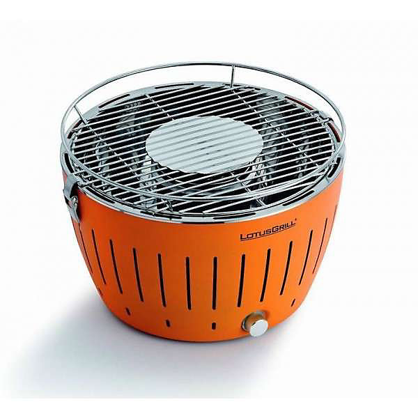 Barbecue charbon horizontal lotus grill fer noir 37 x 26 x 23