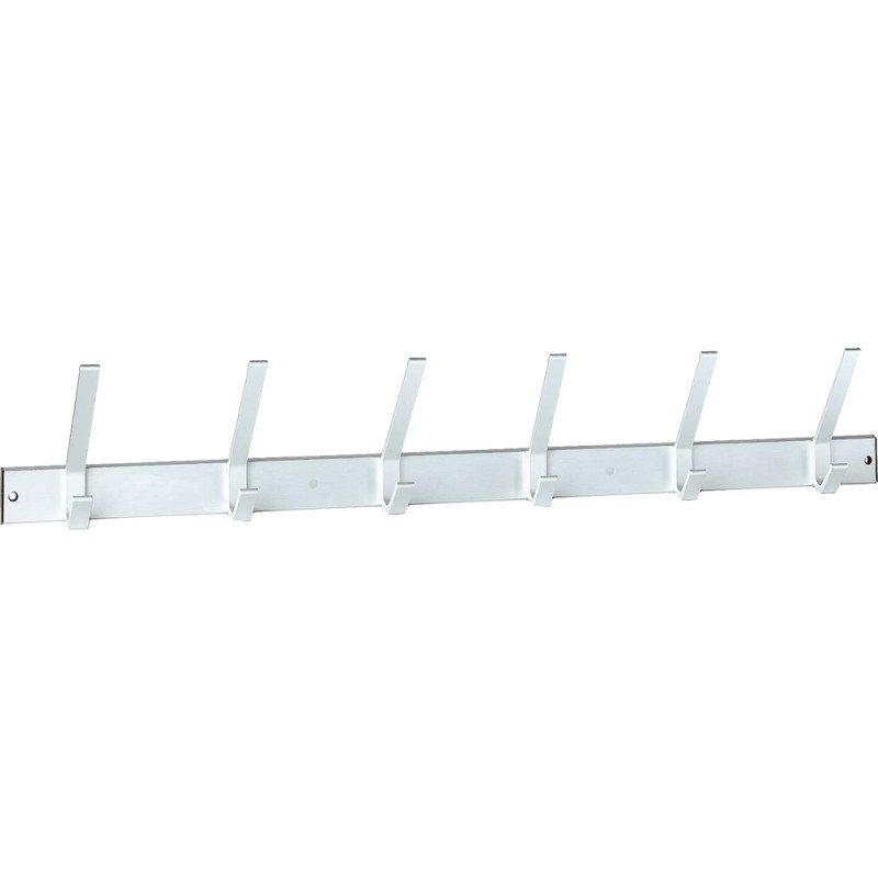 Porte-manteau argent mat à 6 têtes LINEA BERTOMANI