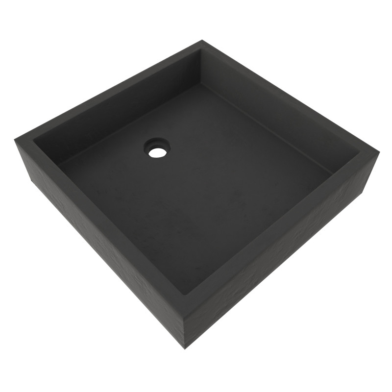 Vasque Timbre à poser noire 43 x 43 x 13 cm AURLANE