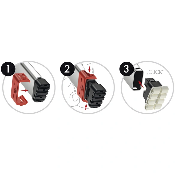 Wechselfuß »Easyclix Garden Size L«, BxHxT: 4,3 x x cm, Kunststoff, schwarz
