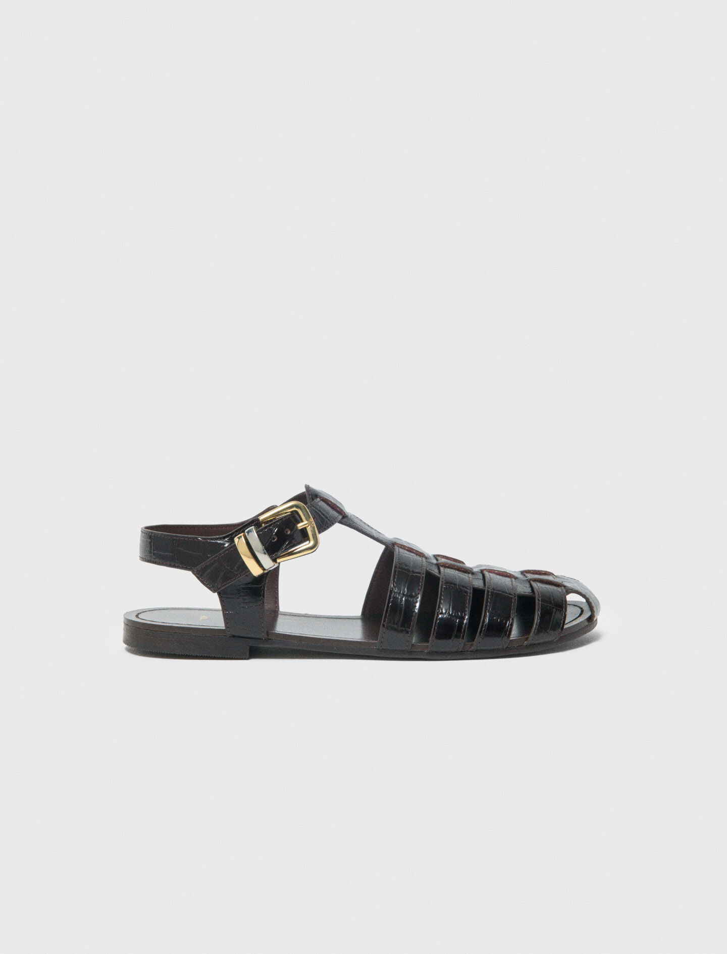 Sandales multibrides en cuir