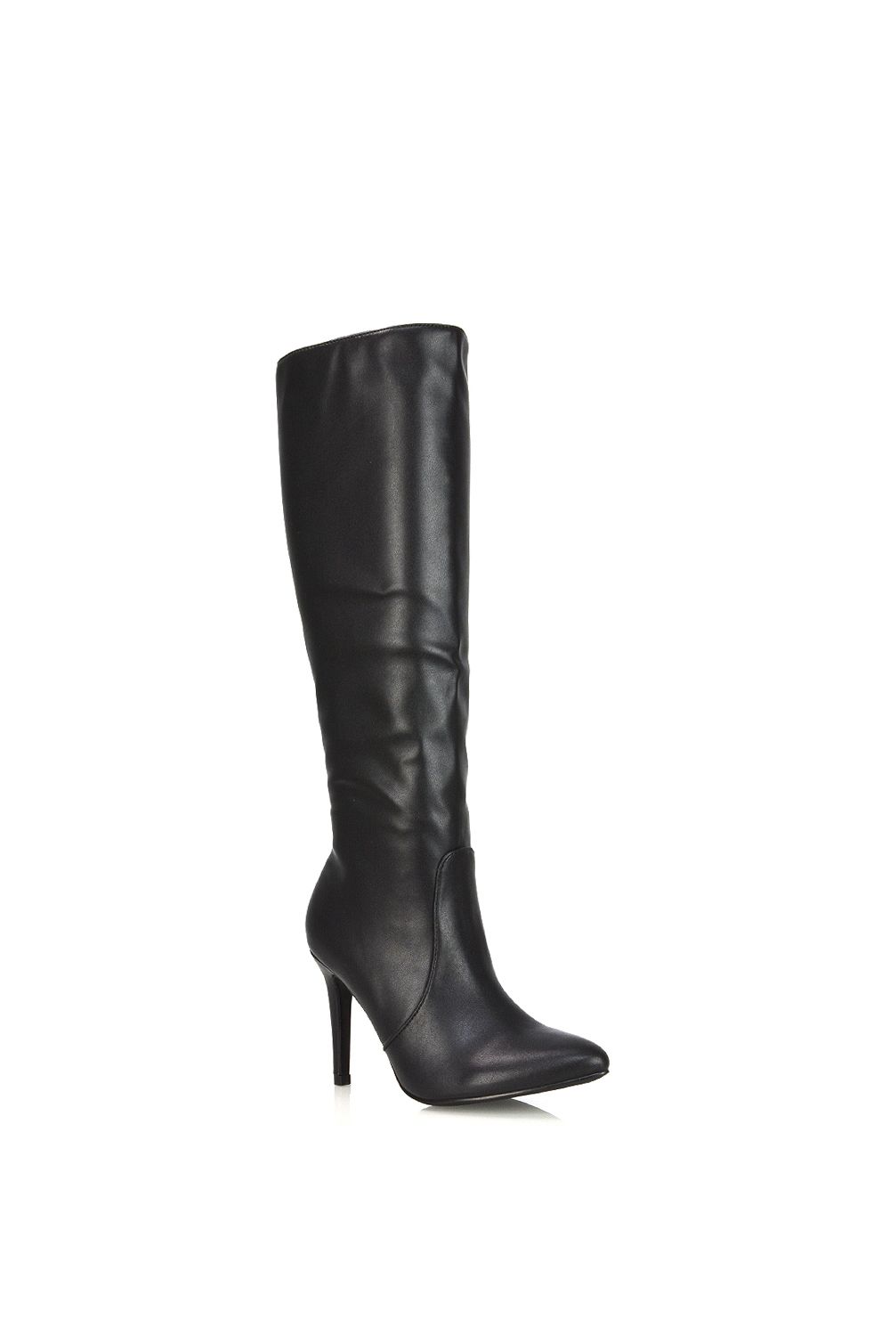 XY London Bree' Pointed Toe Zip-up Stiletto Heel Knee High Boots