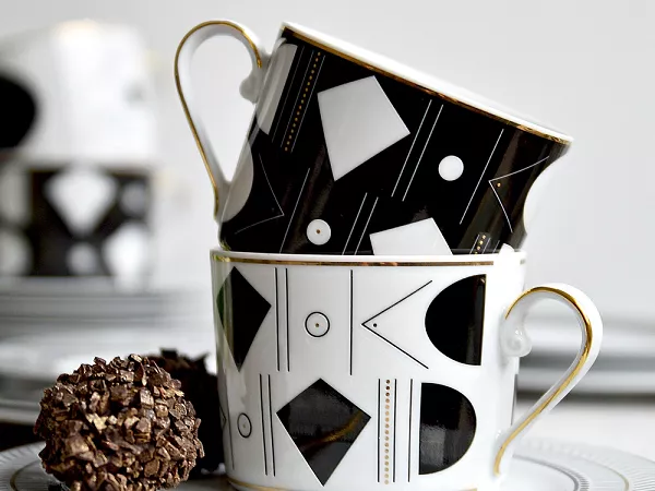 Zestaw do kawy dla 6 osób (12el) Ćmielów - Kolekcja Jenny ART DECO GX48