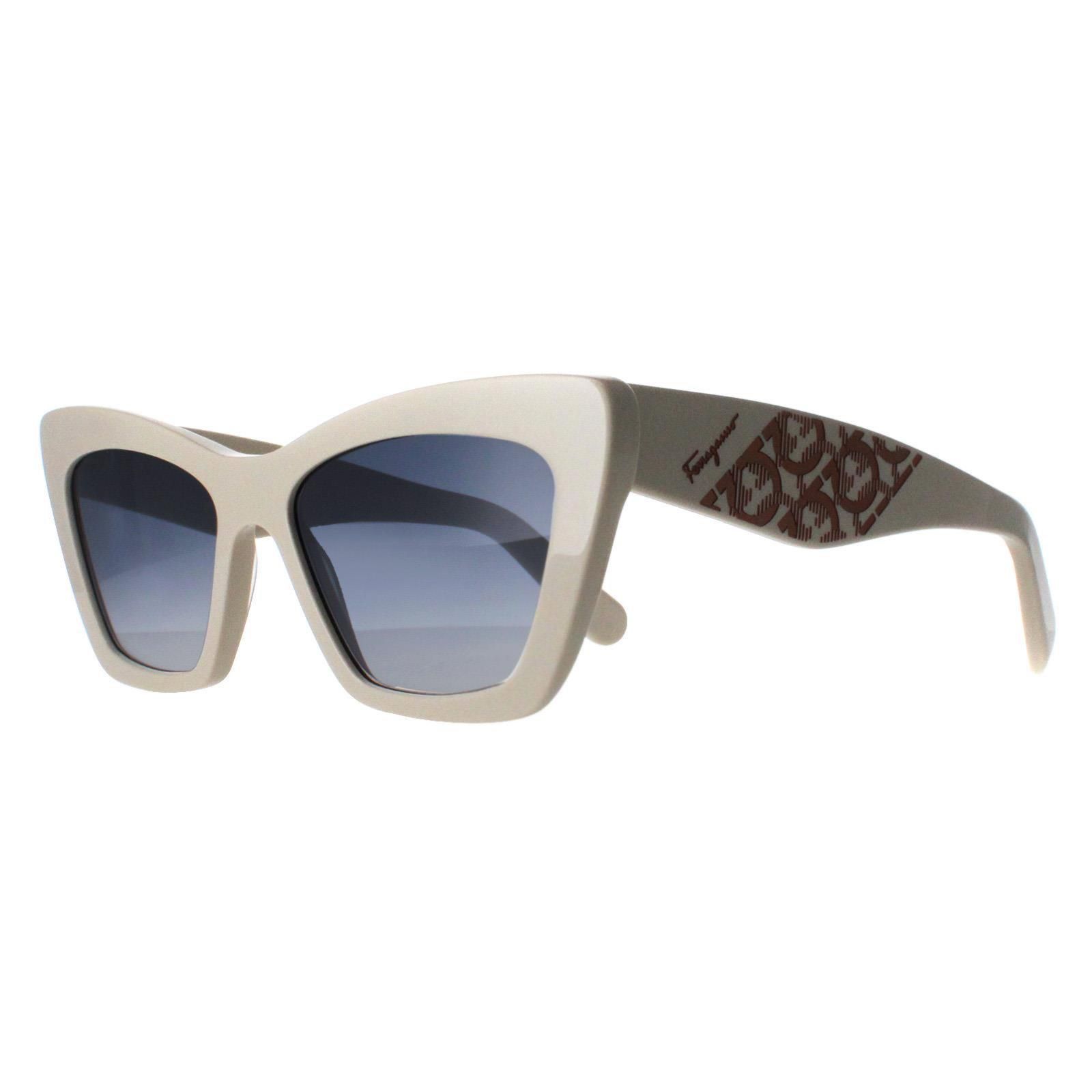 Salvatore Ferragamo Cat Eye Ivory Blue Gradient SF1081SE