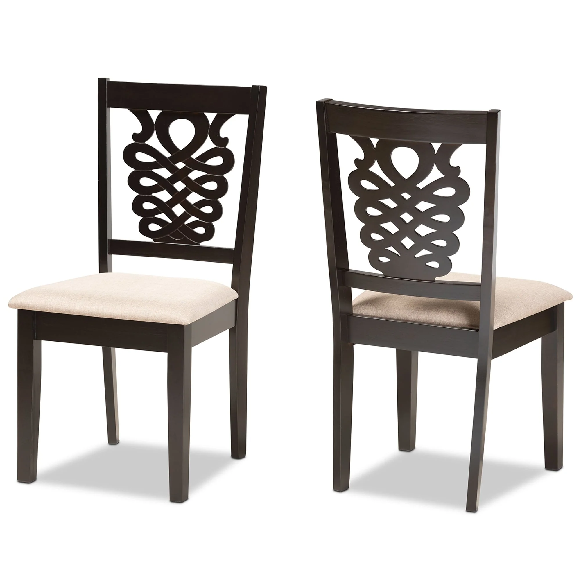 Gervais Modern and Contemporary Transitional 2-PC Dining Chair Set