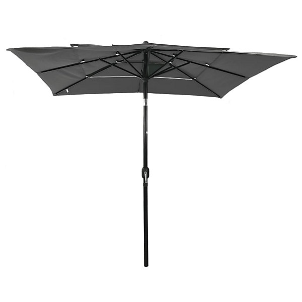 Parasol à 3 niveaux avec mât aluminium Helloshop26