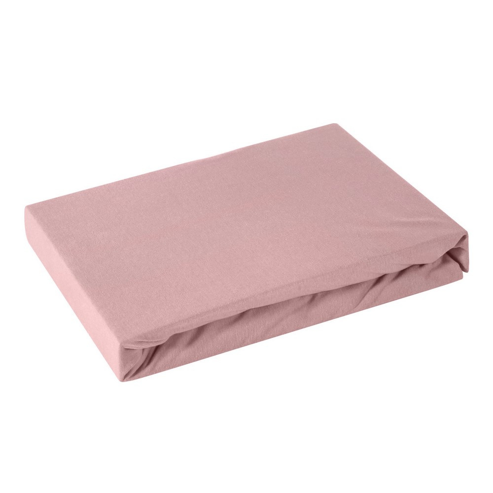 Prześcieradło jersey z gumką 140x200 pudrowe różowe 125 g/m2