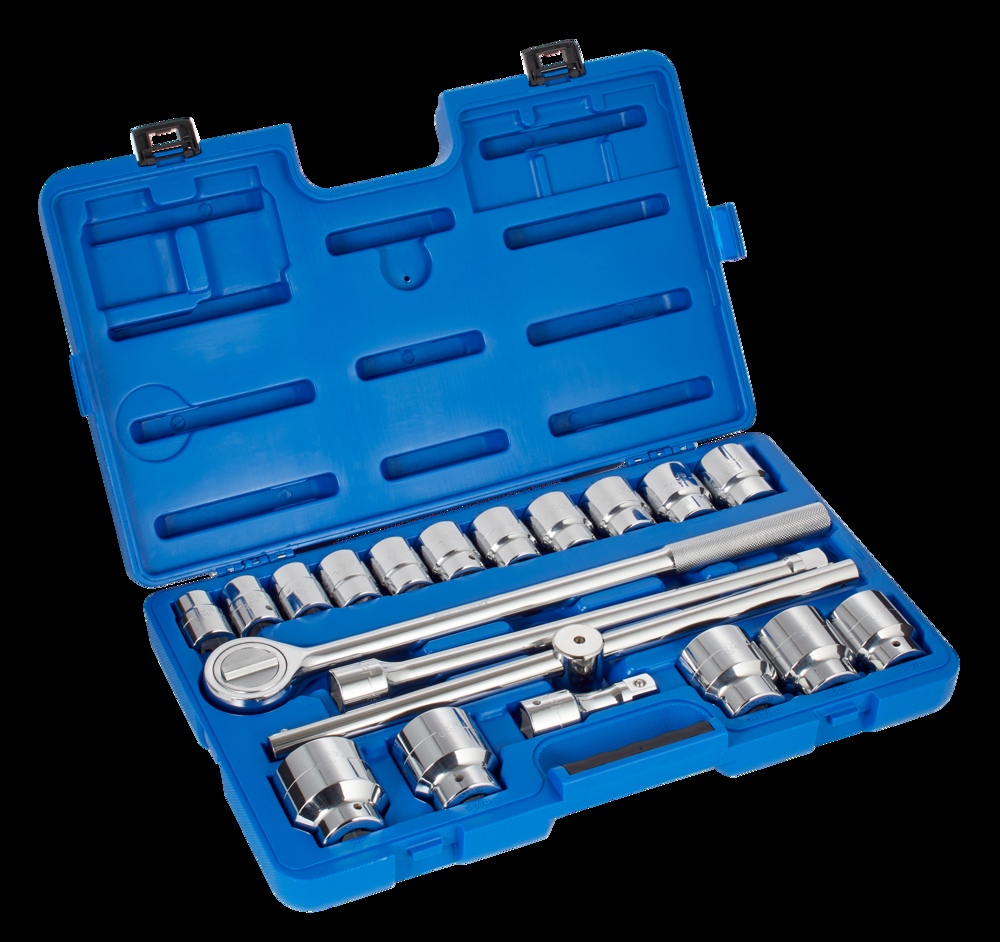 Mastercraft Socket Set 20-pc, 3/4-in Drive, SAE, Steel, Chrome