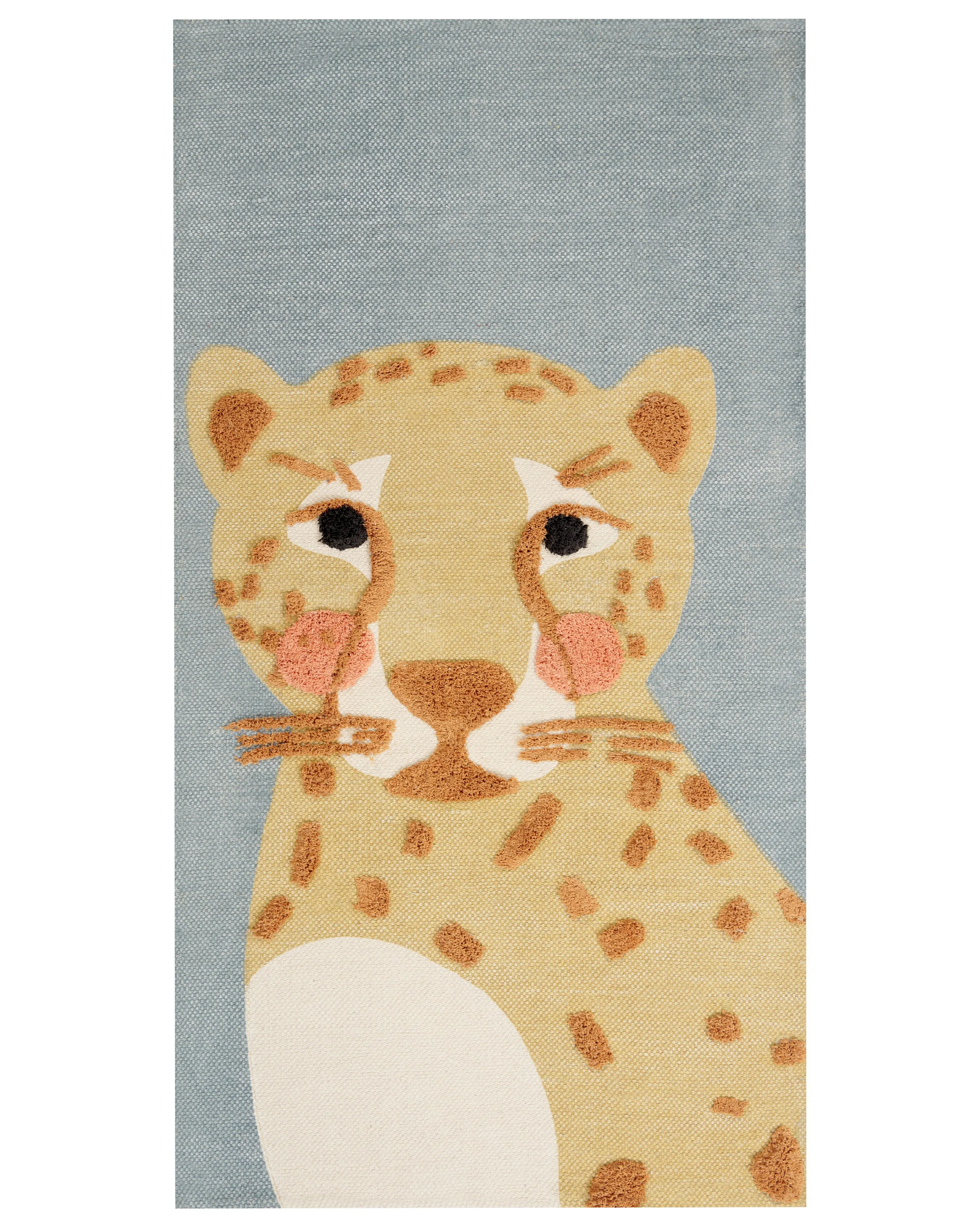 Kids Rug TANGSE Grey 80 x 150 cm Cotton