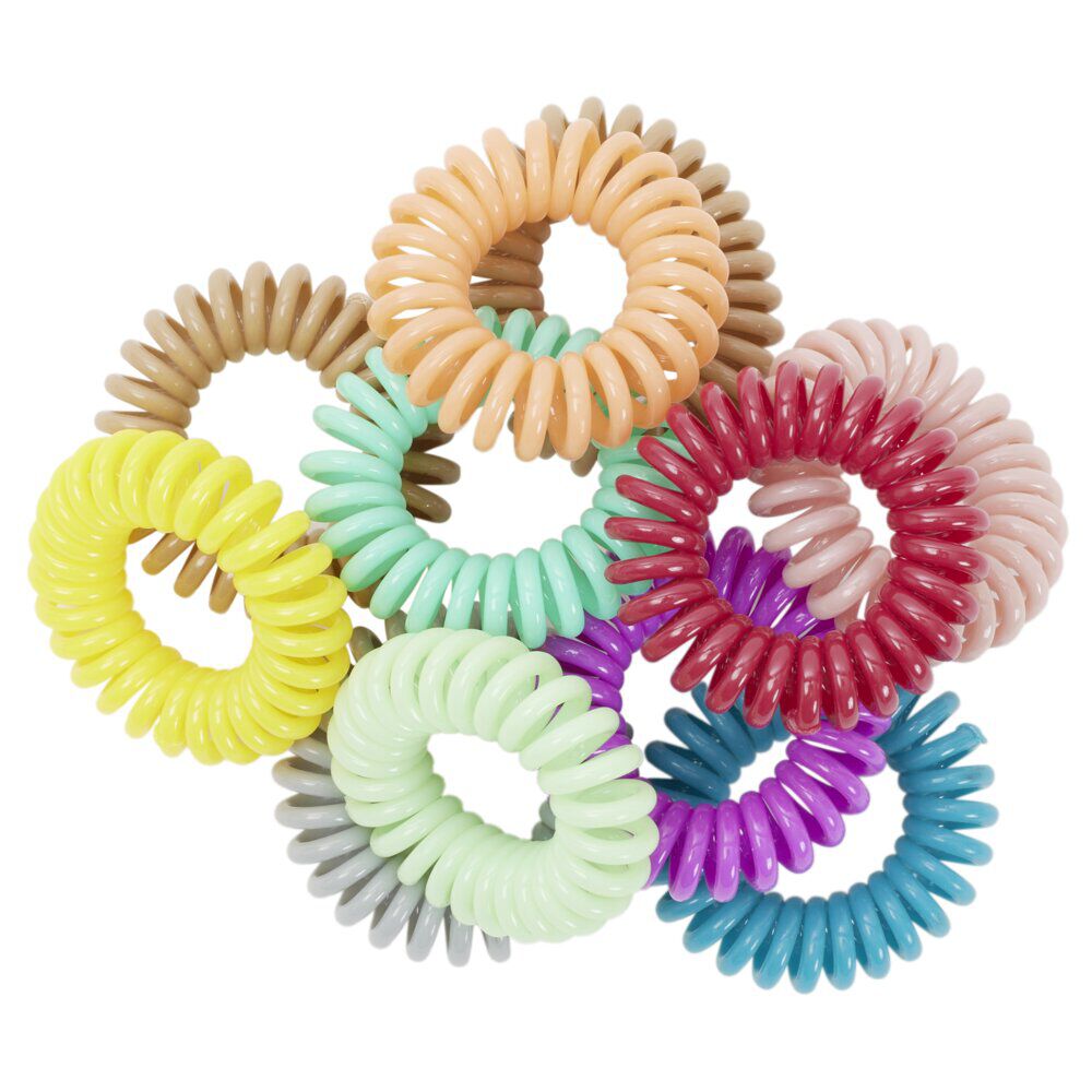 Lot de 10 chouchous spirales dans boÎte