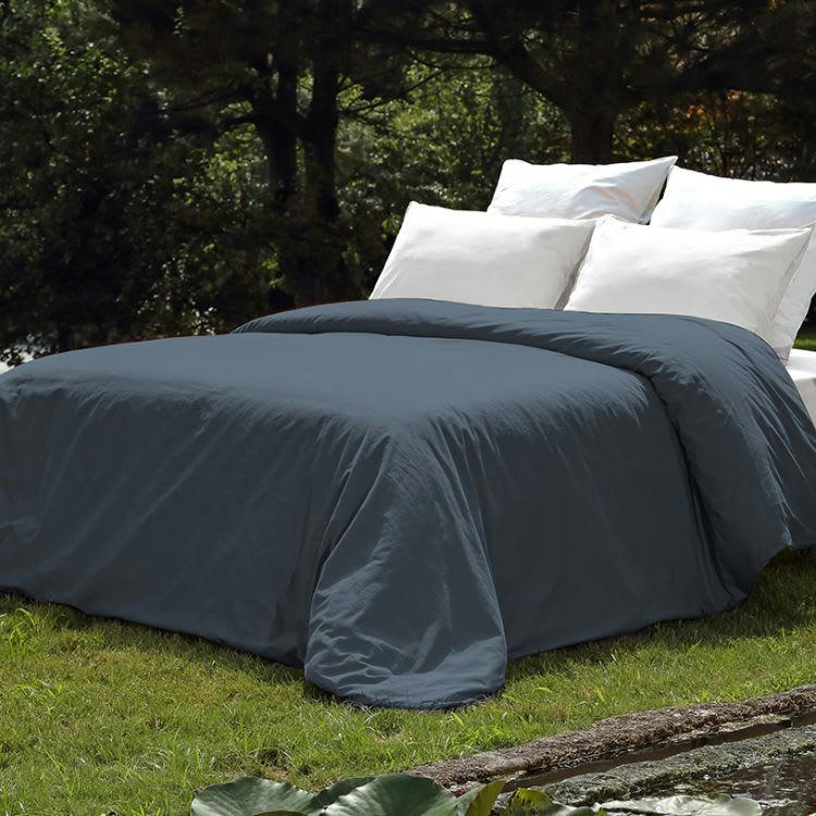 PALACE - Housse de couette en Coton Gris 200x200 cm