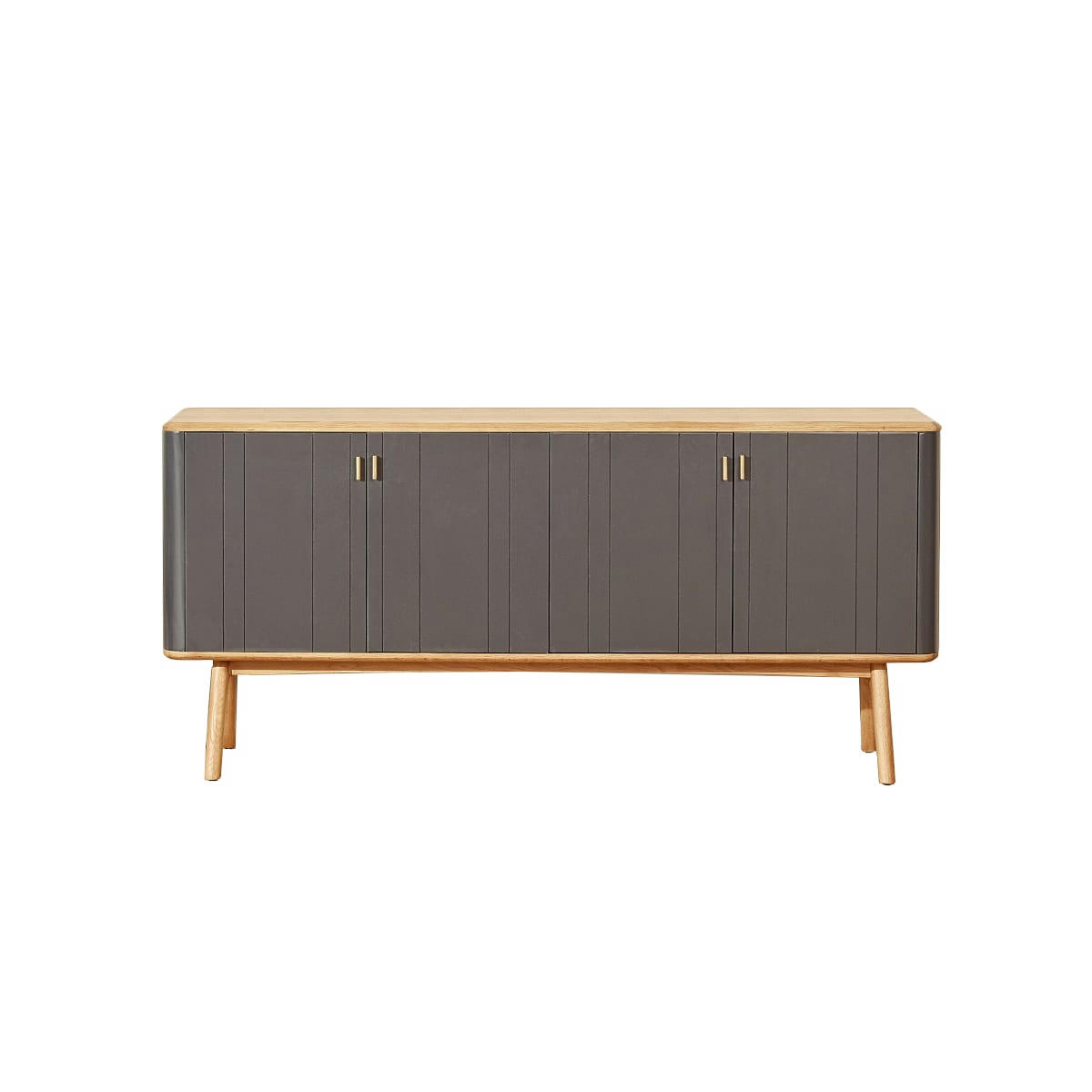 KYOTO - Buffet design  4 portes L 160 cm gris anthracite