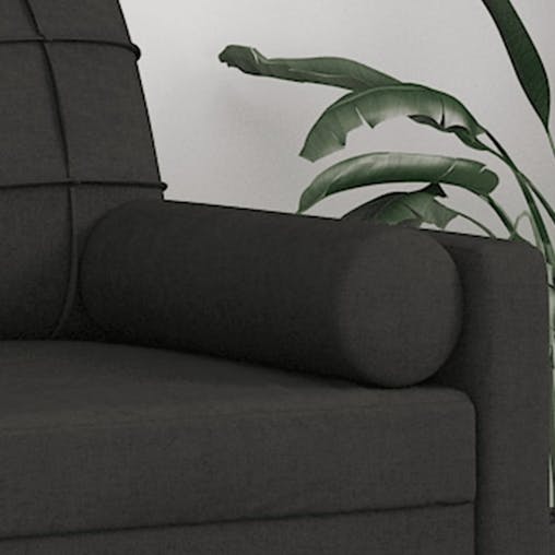 NNEVL Throw Pillows 2 pcs Black &Oslash;15x50 cm Fabric